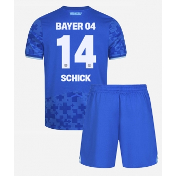 Billige Fotballdrakt Bayer Leverkusen Patrik Schick #14 Replika Tredjedraktsett Barn 2025-26 Kortermet (med bukser)